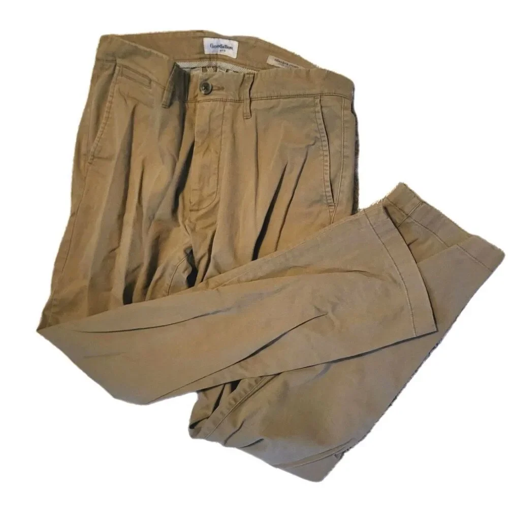 Goodfellow & Co Hennepin Chino Athletic Pants Mens Size 32 X 32 Khaki